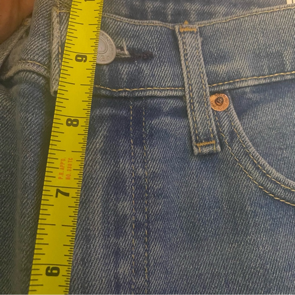 GAP Size 28 6 Vintage Slim High Rise Blue Raw Hem Slits to Hem Women's Jeans New - Picture 8 of 12